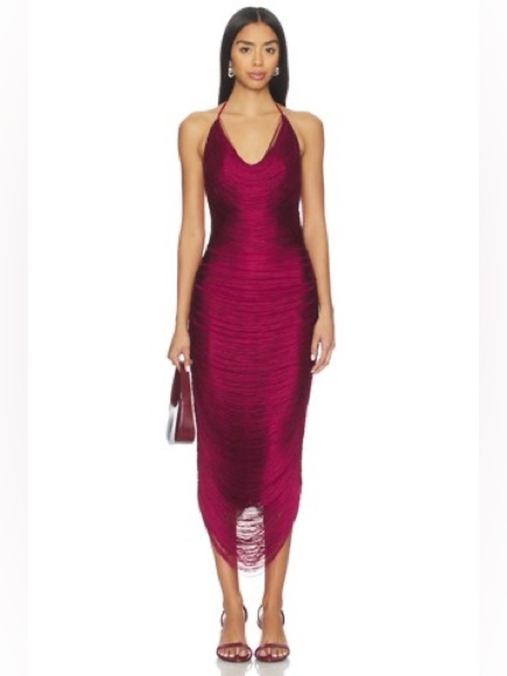 NBD Feya Maxi Dress in Beet Red
